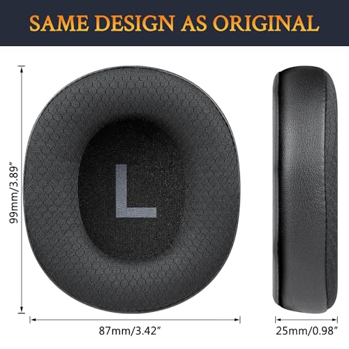 Image of SOULWIT Earpads Replacement for OneOdio A70 /A71 Over-Ear Headphones, Ear Pads Cushions with Durable Mesh Fabric, Noise Isolation Foam - A70 MF Black