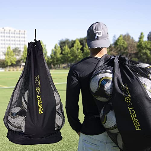 Perfect Soccer Balls Size 5 Pack Of 5 W/Premium Soccer Ball Bag Combo Designed To Hold Pressure Pelota De Futbol Durable Youth Soccer Ball Rockets Off Your Foot | Made For Adults & Youth #TOP3