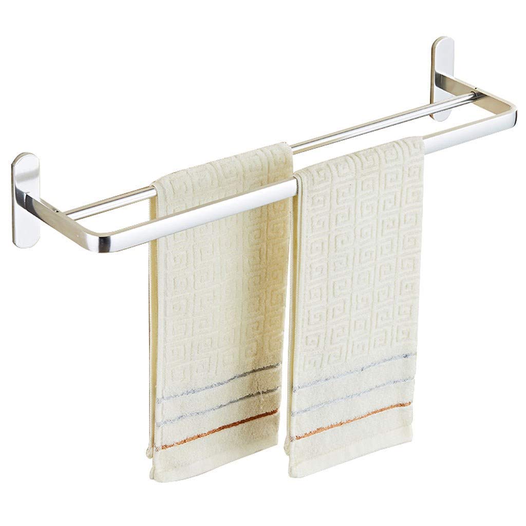 Porte-serviettes en acier inoxydable 304 robuste double barre 60 cm