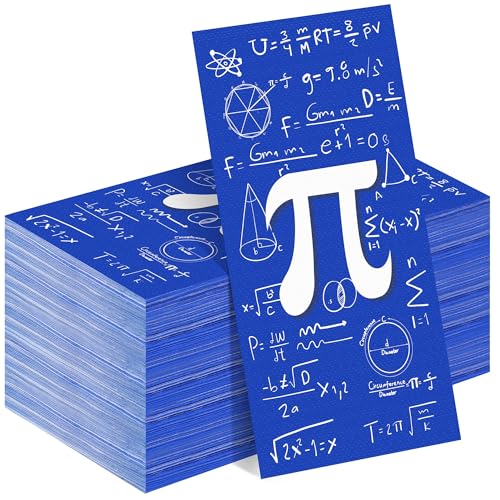 Kochorie 100 Pieces Happy Pi Day Napkins Disposable Pi Symbol Party Napkins 7.8 x 4.3 Inches Math Theme Cocktail Decorative Napkin for International Mathematics Day Birthday Party Supplies