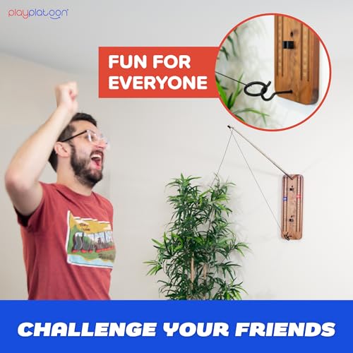 Play Platoon Hook and Ring Game with Extendable Pole & Scoreboard - Ring Toss Game for Adults - Wall Mounted Games for Room, Basement, Garage, Outdoor Patio & Bar Man Cave Decor by Play Platoon - Image 8