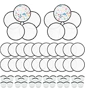 V-chen Foldable Flying Disc Fans Set with Bags, 9.8 Inch Black Egde Fabric Beach Flying Disc for ...