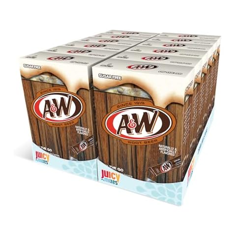 A&W, Root Beer – Powder Drink Mix - (12 boxes, 72 sticks) – Sugar Free & Delicious, Makes 72 flavored water beverages Cover