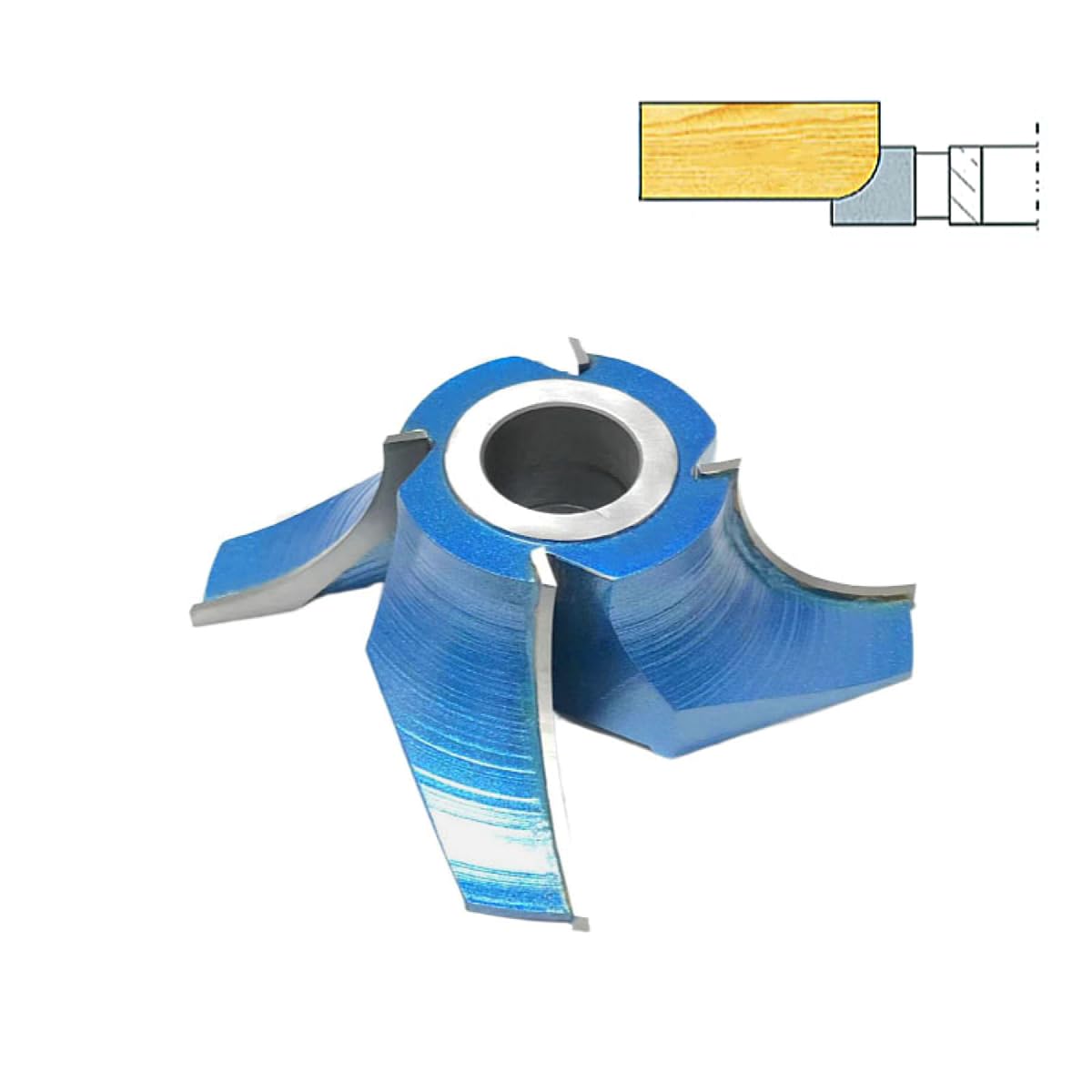 4 Inch Lock Cutter Shaper Cutters CO-CUTTNER 4-Wing Lock Miter Shaper Cutter – 45-Degree ...