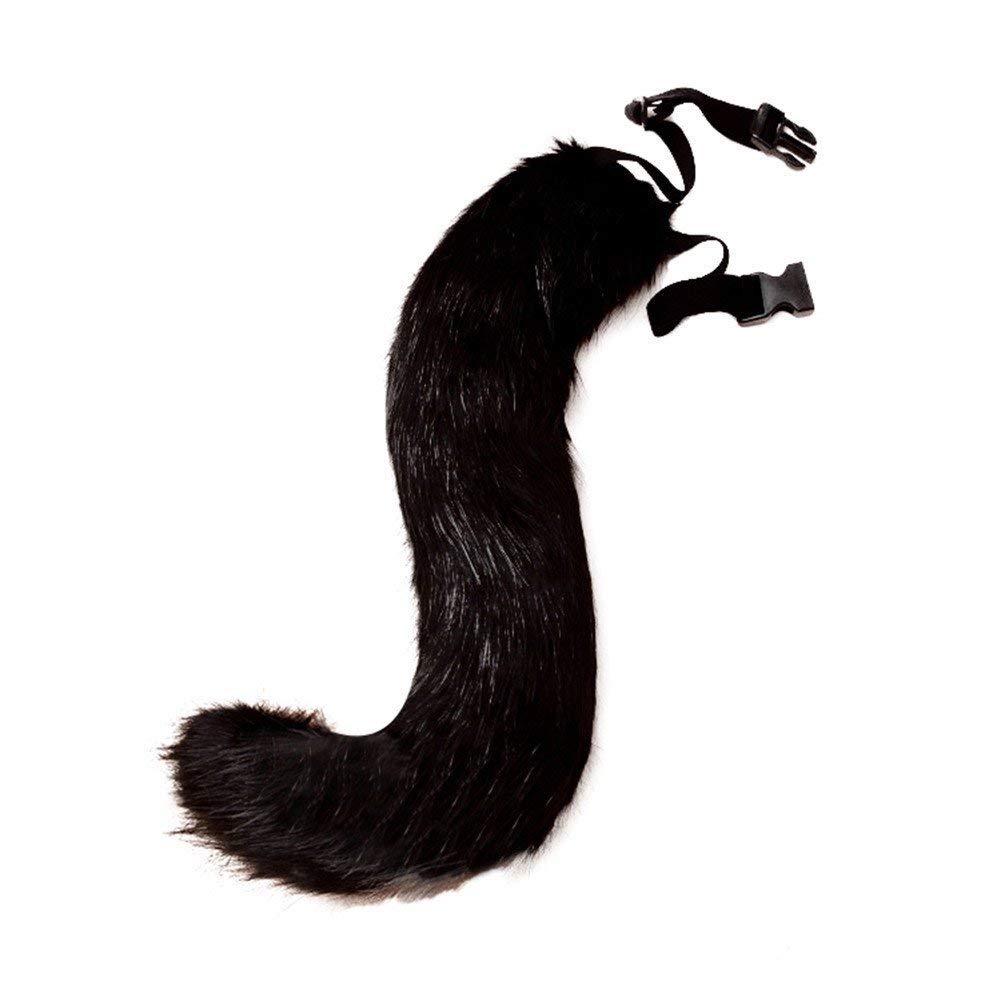Kitahome Fox Tail, Fox Tail Fancy Dress Halloween Faux Fur Cosplay Adjustable Furry Fox Tail Costume for Kids, Unisex-Child, Party