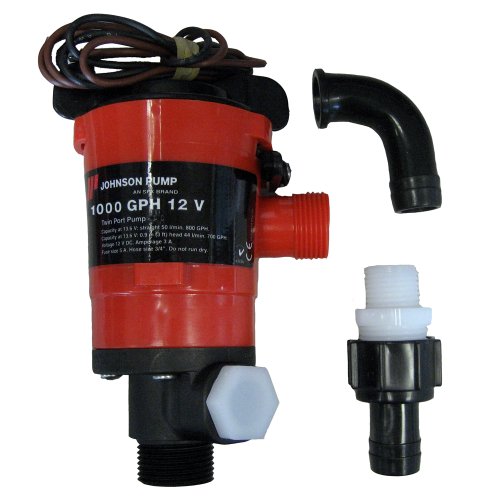 Johnson Pump Twin Port 1000 GPH Livewell Aerating Pump - 12V / 48903 /
