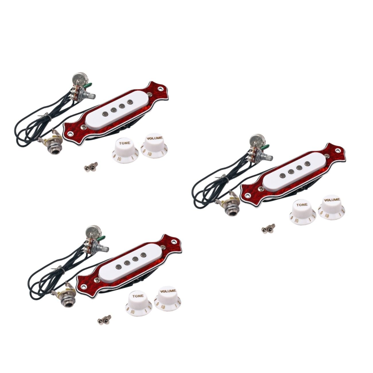 SHOWERORO 3pezzi Pickup Per Chitarra Acustica Corde Metallo e Magnete Sostituzione Per Chitarre Cassa Accessorio Musicale Con Elevata Permeabilità e Leggerezza