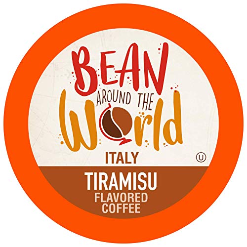 Bean Around The World Flavored Coffee Compatible With 2.0 Keurig K Cup Brewers, Tiramisu, 40 Count...