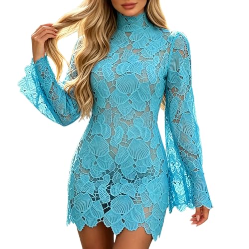 Robe de cocktail chic à manches longues pour vos soirées