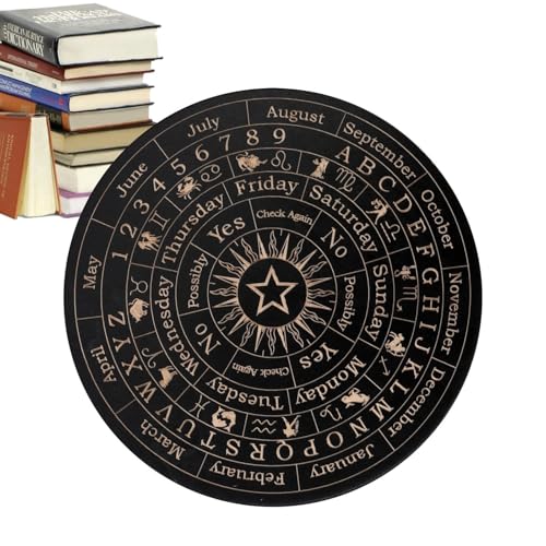 振り子ボード占い 木製占いボード 魔女振り子ボード ダウジングセット ペンデュラムシート ペンジュラムマット 振り子 水晶 ペンデュラム ダウジング チャート付 パワーストーン 魔除け 浄化 振り子占いラバーマット タロットクロス 占い ペンデュラムラウン