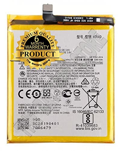 Image of THE BATTERY STORE Original Battery KR40 for Motorola One Vision XT1970-1 / P50 Battery with 6 Month Warranty .(for Moto KR40)