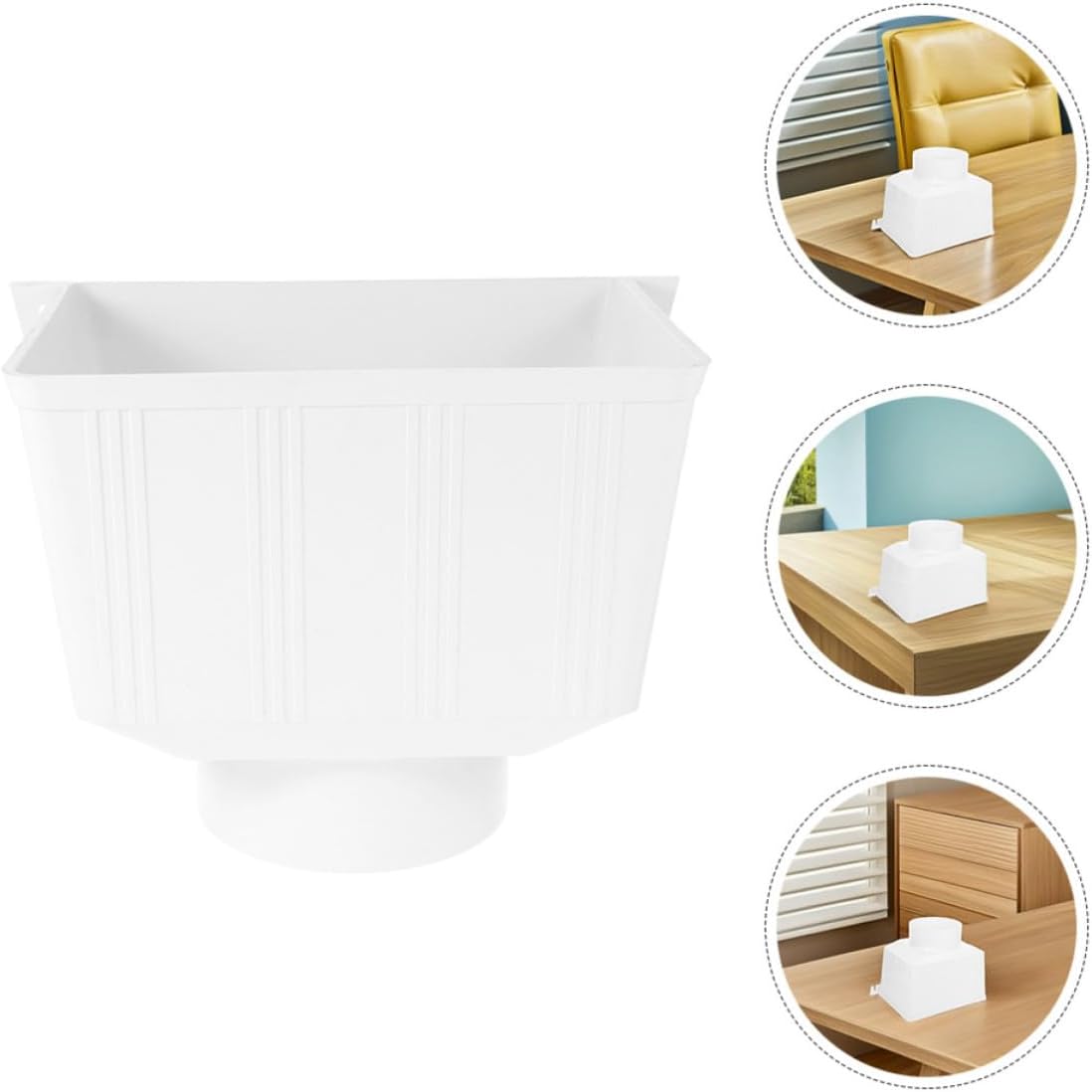 White Plastic Gutter Downspout Diverter for Rainwater Collection