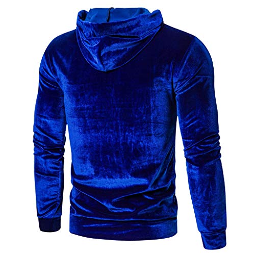 Ymosrh Men's Casual Hoodies, Long Sleeve Velour Pullover Hooded Sweatshirt Casual Athletic Workout Jogging Hoodie, M-3XL