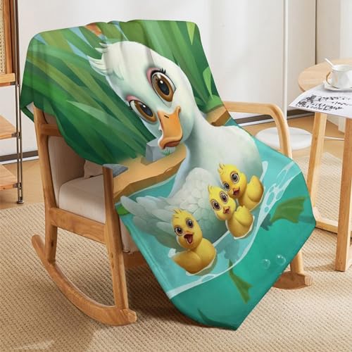 Manta de pato de franela polar para cama y sofá (140x180 cm) 5