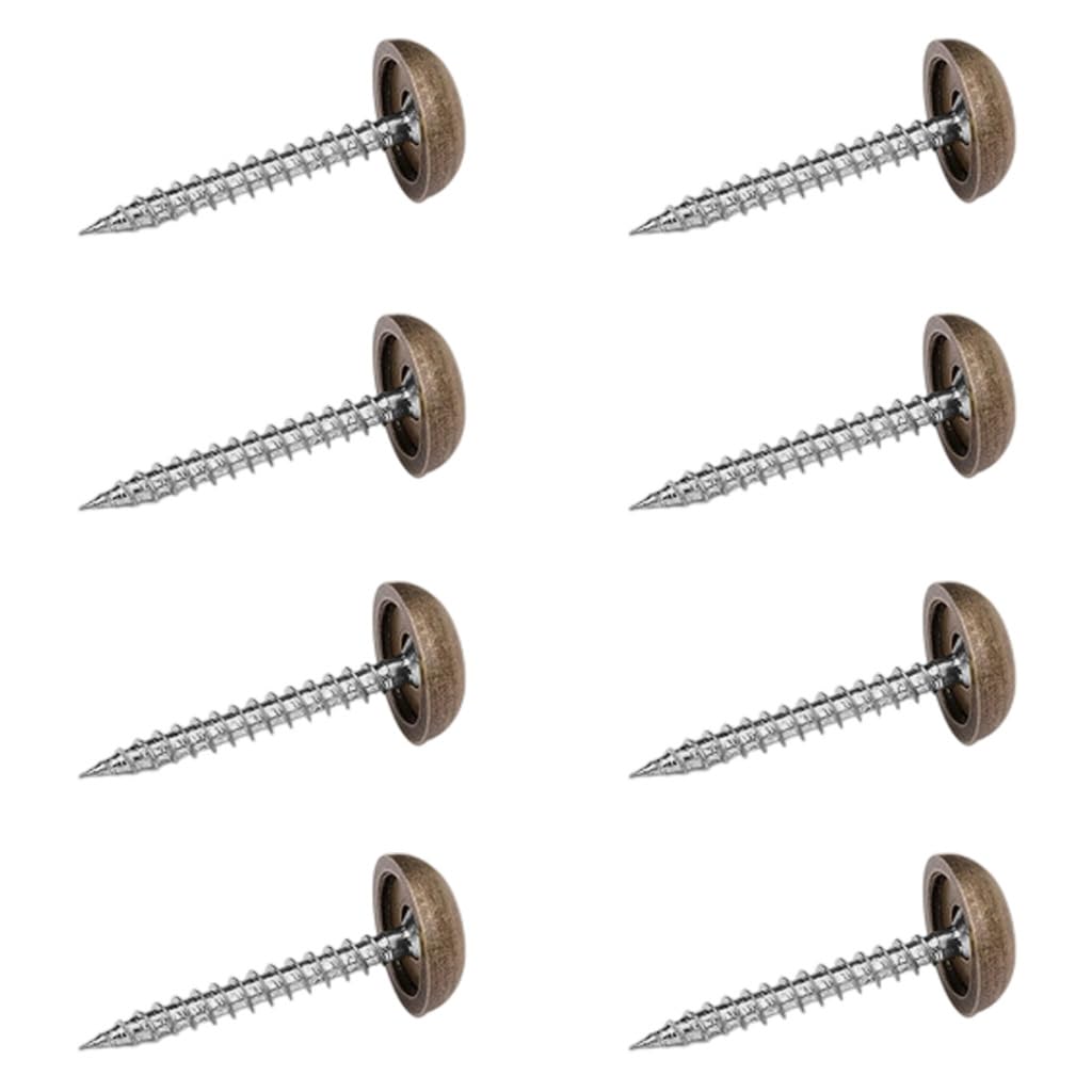 Hgenahgtf 13Mm Bronze Of 8 Sturdy Brass Decorative Screws With Glass Caps For Furniture Fixing Rustproof Construction Furniture Hardware Glass Screw Caps