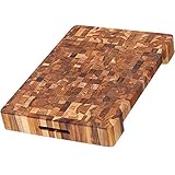 Teakhaus - Teak Cutting Board - Rectangle Board With Hand Grip & Juice Canal (16 x 12 x 2 in.)