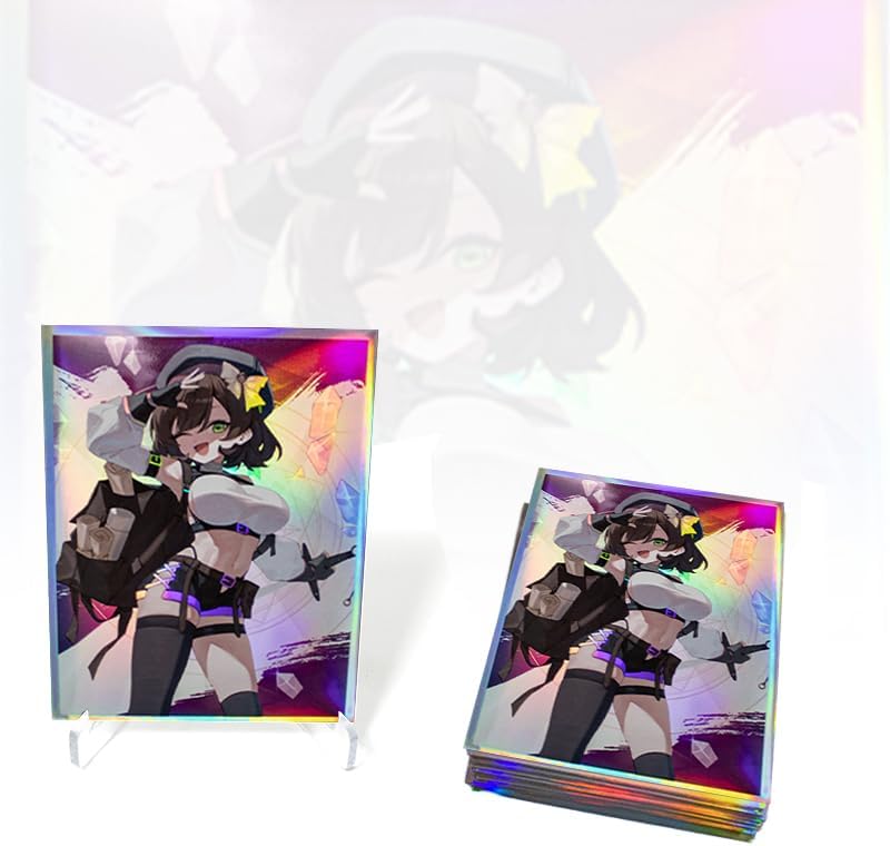 100ct (Adventurer) Holographic Standard Size Cards for MTG/TCG/PTCG Art Anime Printing Card Sleeves Protectors 66x91mm(A401)