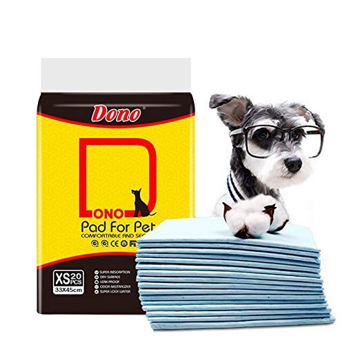 Jainsons Pet Products Dono Pad for Pet Training Super Absorption Leak Proof, Odour Neutralizer (Extra Small, 20pcs, 33x45cm)