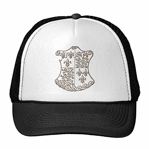 Gorra de béisbol de niños para verano con patrón de rejilla y león barroco