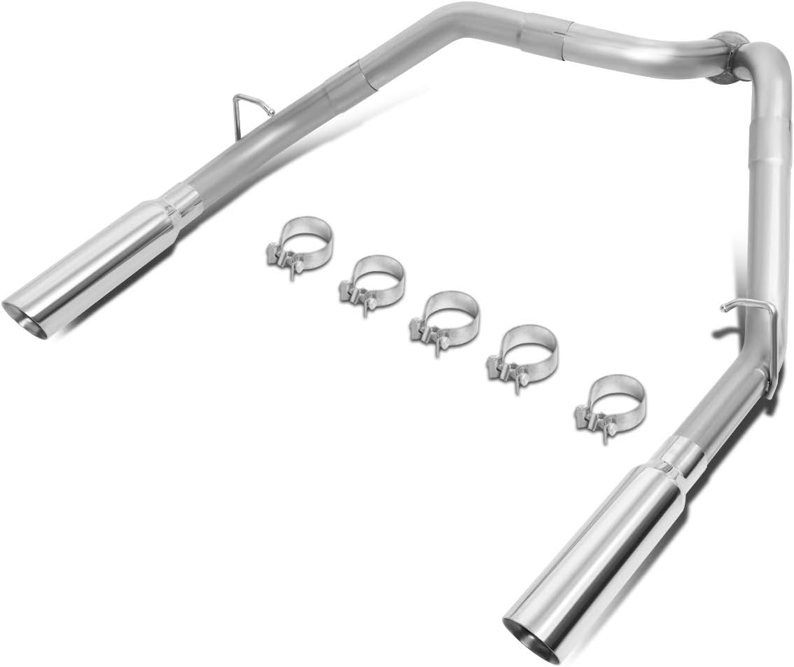 DNA MOTORING CBE-MU-CS09-53L Stainless Steel Cat Back Exhaust System [Compatible with 09-13 Chevy Silverado GMC Sierra 1500 6.2L V8 ]