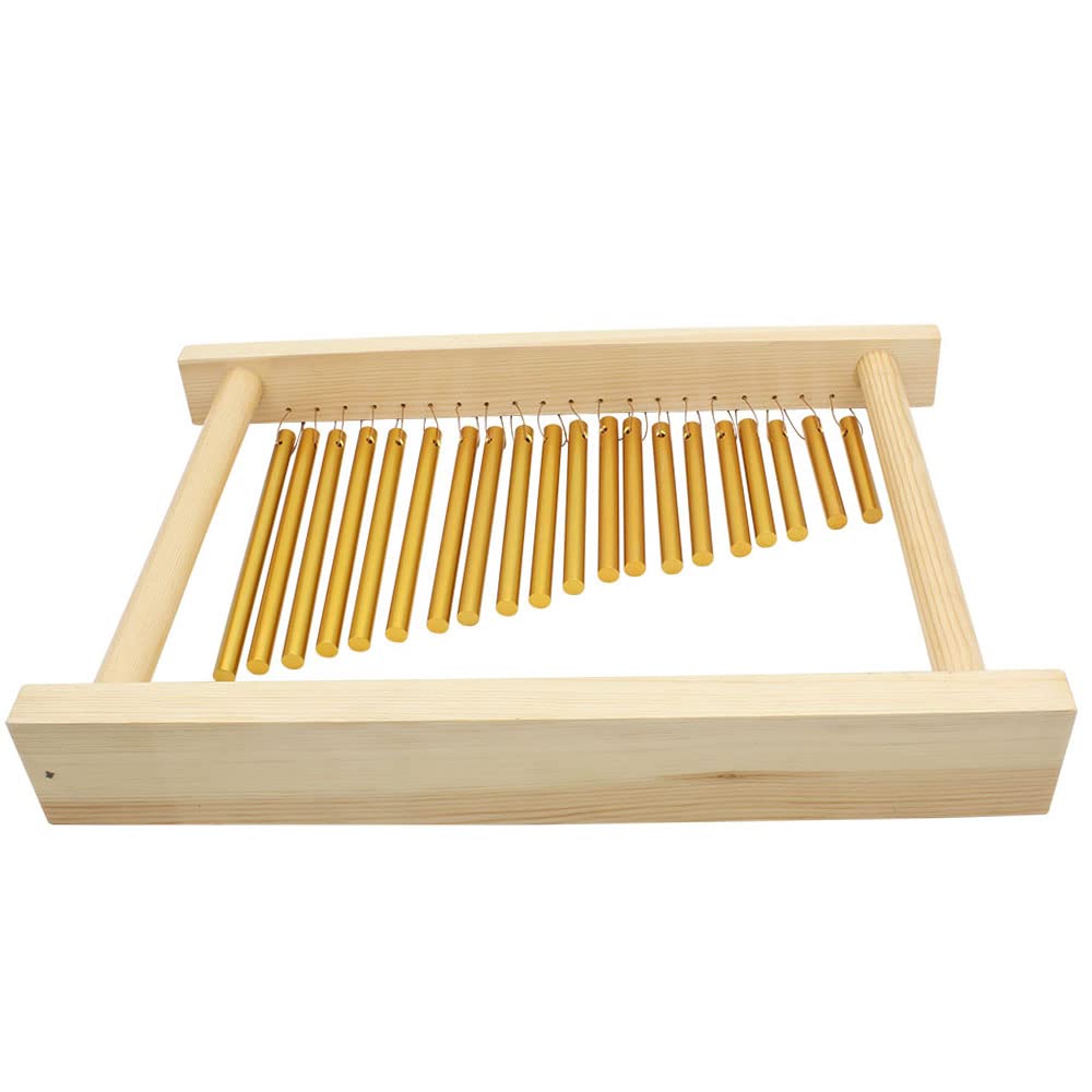 Bar Campane Tubolari Chimes 20-Tone Table Top Musicale Percussione Strumento con Legno Posizione Stick