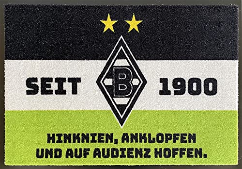 Borussia Mönchengladbach Fußmatte Die Fohlen-Elf 60 cm x 40 cm Schmutzfangmatte mit rutschfester...