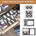 15 Pack Underwear Drawer Organizer Sock Dividers, 3 Inches High Foldable Cabinet Closet Storage Fabric Dresser Basket Organization Bins Storage Boxes for Clothing, Socks, Bras,Ties, Underwear Gray