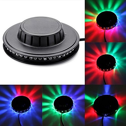 Aution House Girasole Shaped 8W luce RGB a 48 LED per la barra chiara del partito della discoteca del DJ di effetto di fase illuminazione Mini girasole LED per la fase, Pub, Party, Bar (NEGRO)