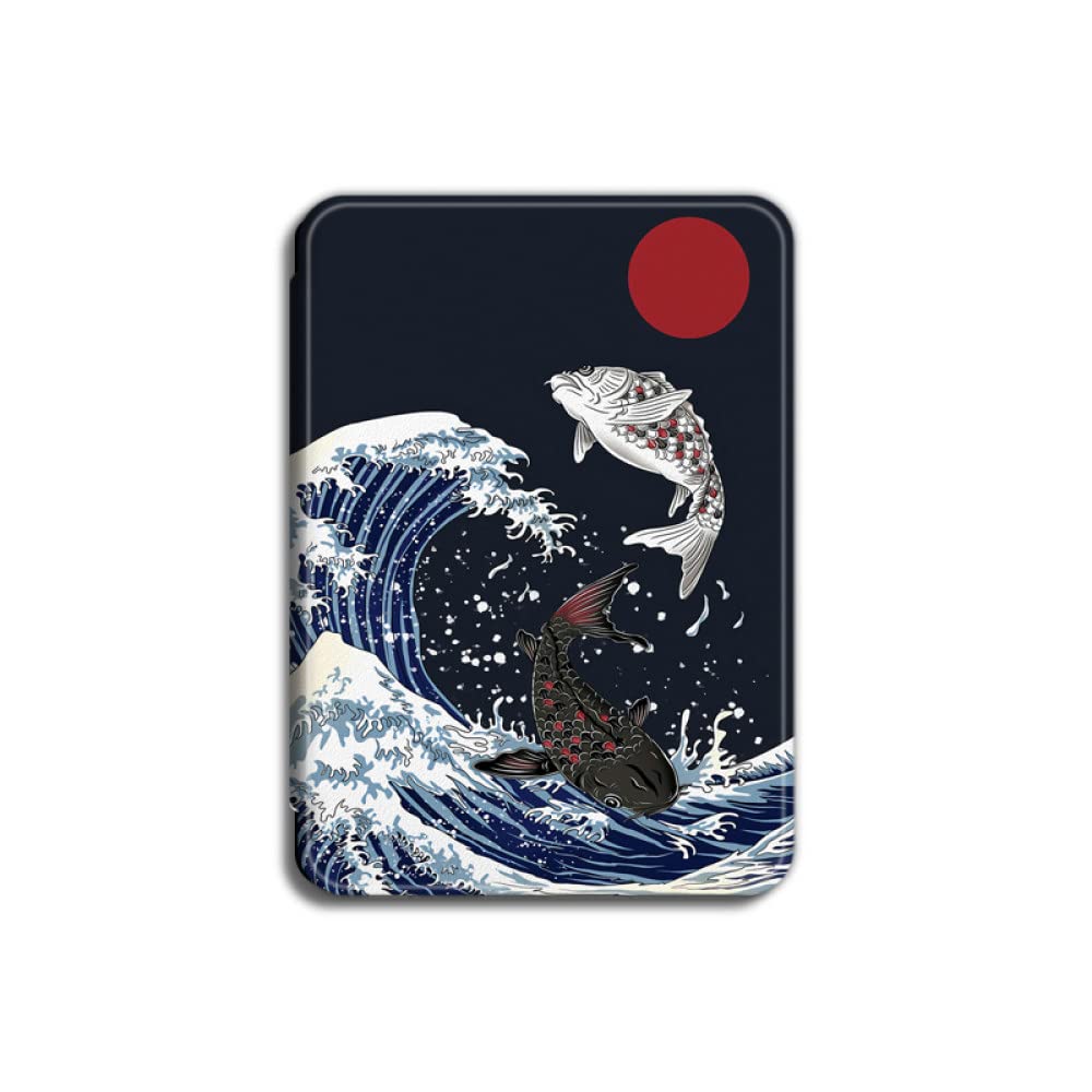 Custodia Protettiva Slimshell per Tutti i Nuovi Kindle 6 Pollici (11a Generazione, Versione 2022), Non Si Adatta a Kindle Paperwhite e Kindle 2019, Ukiyo-E Moon Giapponese