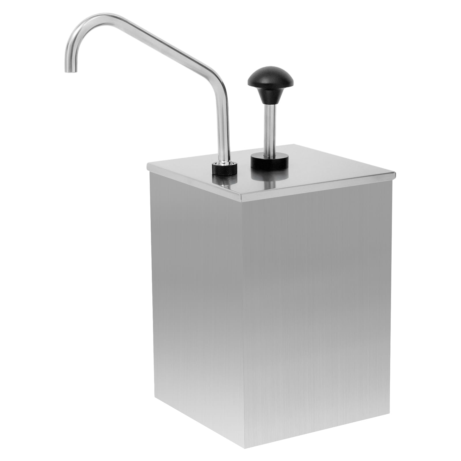 WOHAIPA 4L/4.2Qt Sauce Dispenser Pump,Squeeze Condiment Dispensing Tool,304 Stainless Steel Condiment Pump Dispenser For Buffet Equipment, Leisure Fast Food Equipment