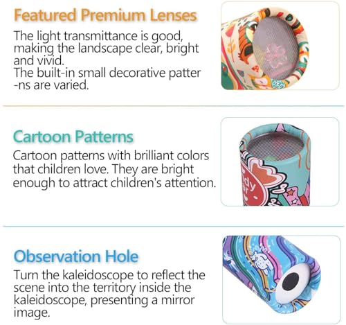 Image of RECLUSE 1 pcs Classic Kaleidoscopes Toy, Educational Toys for Party Fun Magic Science Toy,Kids Birthday Mini Kaleidoscope Kit for School Classroom Prizes, Stock Stuffers Bag Fillers (Random Color)