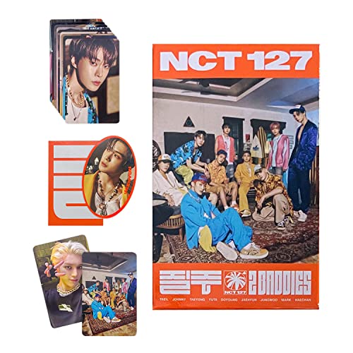 NCT127 – 4. Album [2 BADDIES] (SMART Album – Nemo Ver.) Bildkarte + QR Card + Sticker + Faltpapier + Fotokarte + 2 Pin Button Badges + 4 Extra Fotokarten