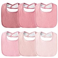 Kewlife gift Lätzchen Baby Musselin Dreieckstuch Baby Halstuch Verstellbare für Junge und Mädchen 6 Stück