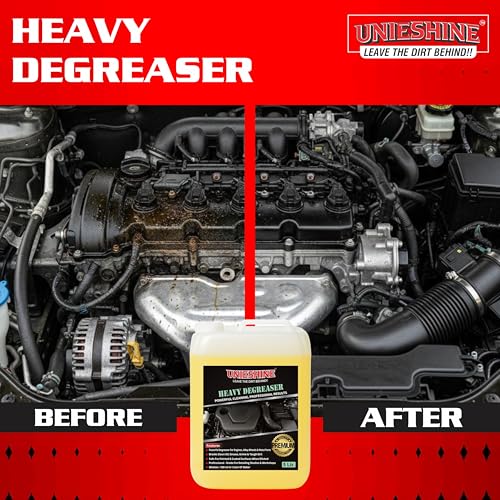 Image of Heavy Duty Degreaser for Car & Bike Engine Parts - Oil, Grease & Grime Remover, Fast-Acting Multi-Surface Cleaner (5l Concentrated)