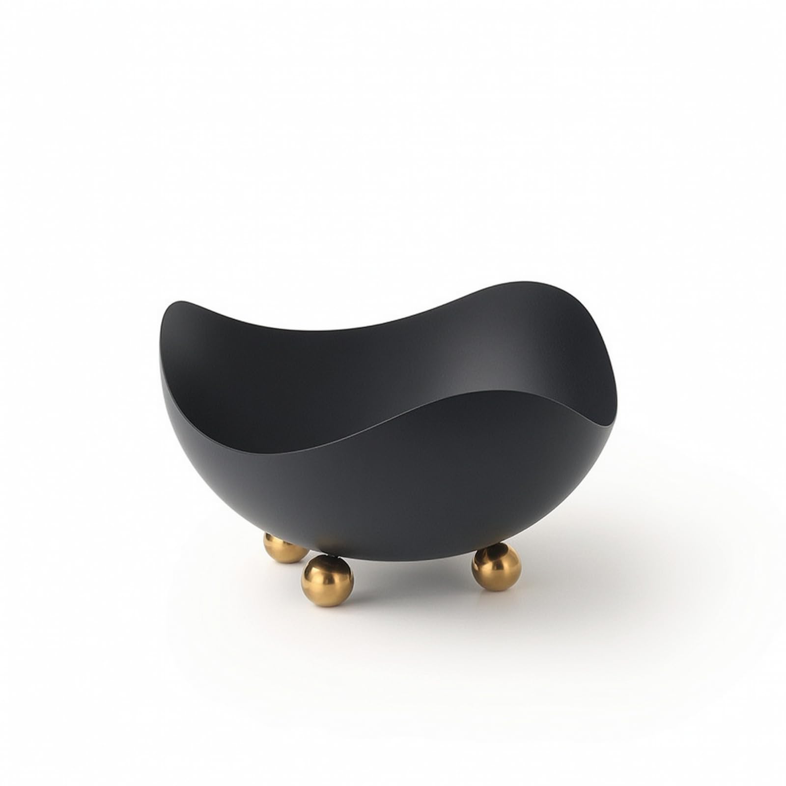 Ensalara con Patas Elegante Acero Inoxidable Recipientes para Buffet, Negro, Grande