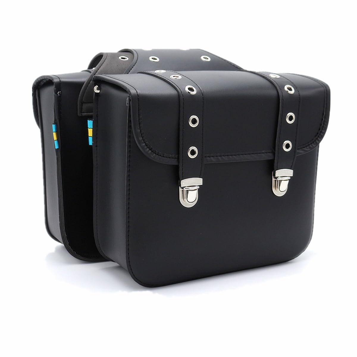TentHome Rücksitz Seitentaschen Doppelte Fahrrad Gepäckträgertasche PU Leder Retro Fahrradtasche für Gepäckträger Hinterradtasche Schwanz Gepäck für Motorrad Rennrad Mountainbike Schwarz B