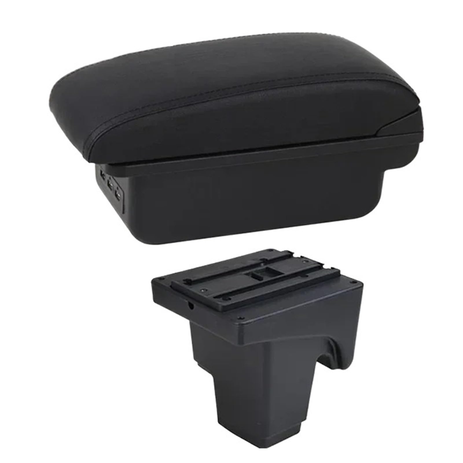 UDHQAJC For Focus 3 For Mk3 2011-2020 Car Armrest Box- Leather Interior Modification Storage Box With USB Car Centre Console Armrest Box