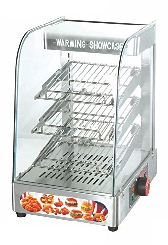 Vitrine für elektrische Speisen, gebogenes Glas, 36 x 45 x 59 cm, 220 V / 220 V