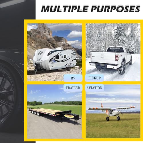 Image of Vacallity Wheel Chocks for Travel Trailers [4 Pair 8 Pack], Sturdiness Heavy Duty Solid Rubber Camper Trailer RV Wheel Chock Blocks, for Aircraft&Truck&Car tire Stopper, Wheel Immobilizers & Chocks