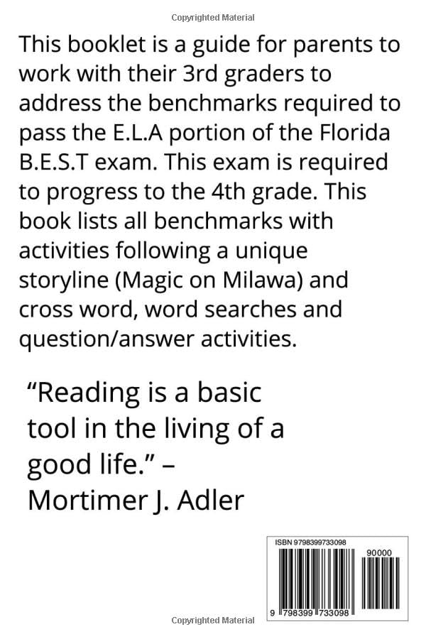 3rd Grade English Language Arts (E.L.A) Benchmark Activity Book - Image 2