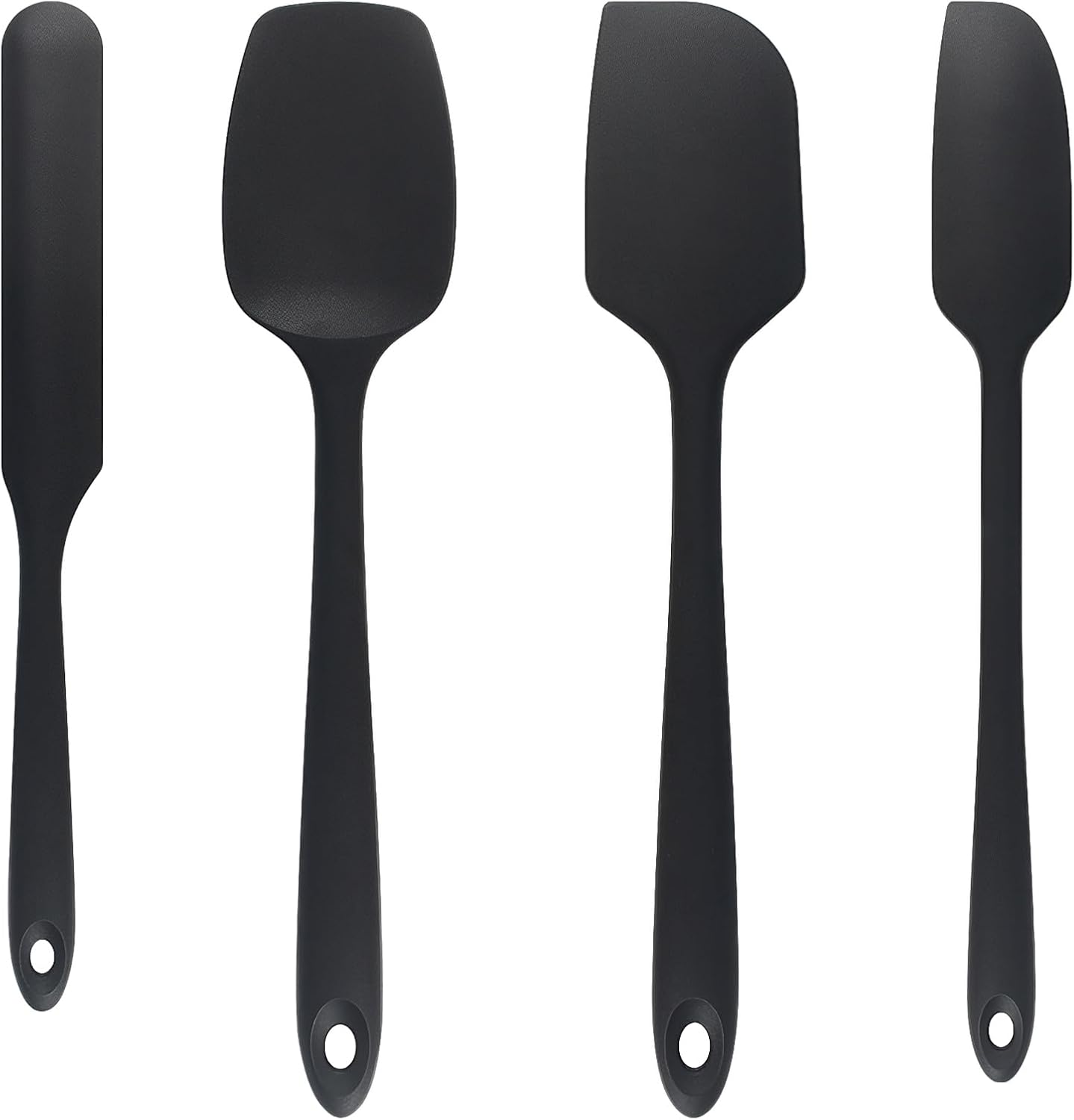 Silicone Spatula Set, 5 Piece Food Grade Rubber Spatulas for Baking, 4Pcs