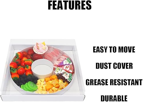 Miniatura 2 de WENPACK Caja de dulces de 31.8 cm en forma de letra de cartón maché decorativa de fresas rellenable con tapa transparente (Blanco, O)