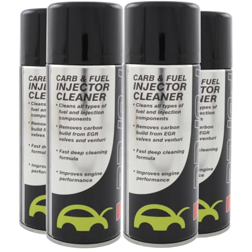 (Pack of 4) 400ml Carb & Fuel Injector Cleaner - Carburettor Carbon Cleaner Spray
