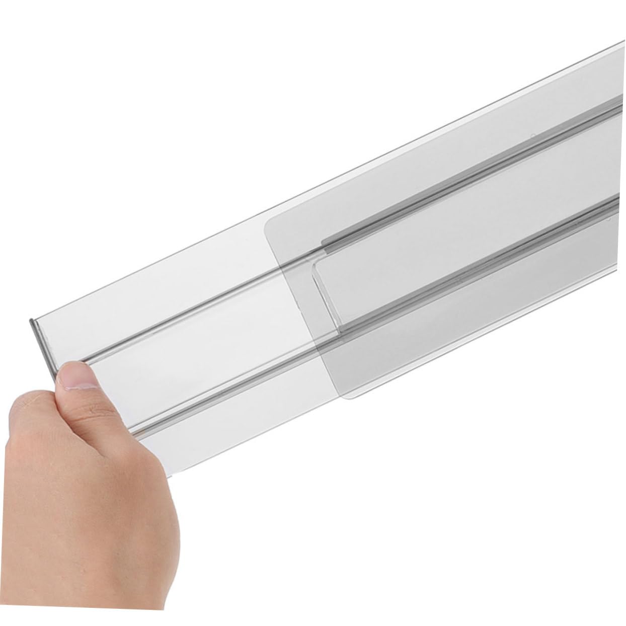 Divisori per Cassetti Regolabili 8 Pezzi Ps Trasparente 27, 5-52 Cm | Biancheria e Abiti, Installazione Rapida, Design Estensibile, Ordinamento Pratico in Armadio e Camera