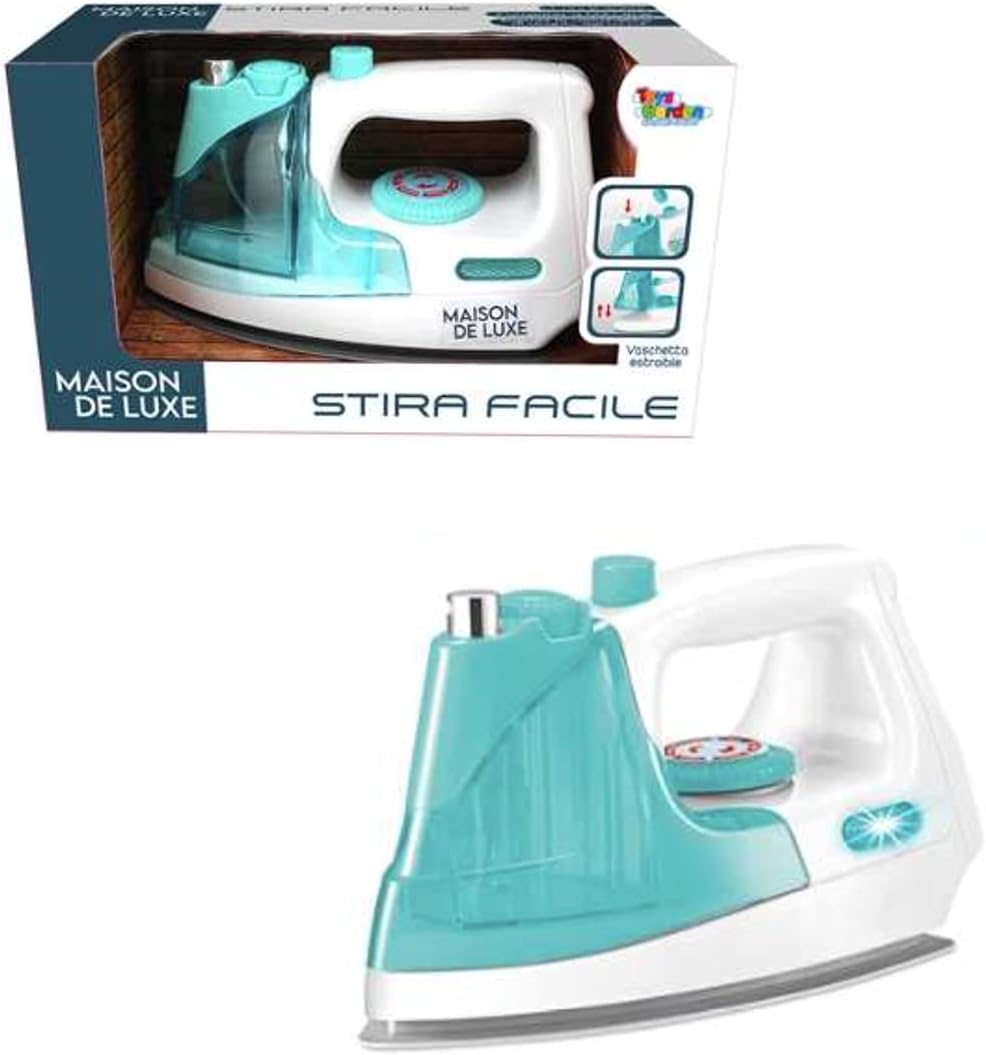 TOYS GARDEN Hierro de planchar juguete con luces y sonidos, plancha con depósito y pulverizador de agua