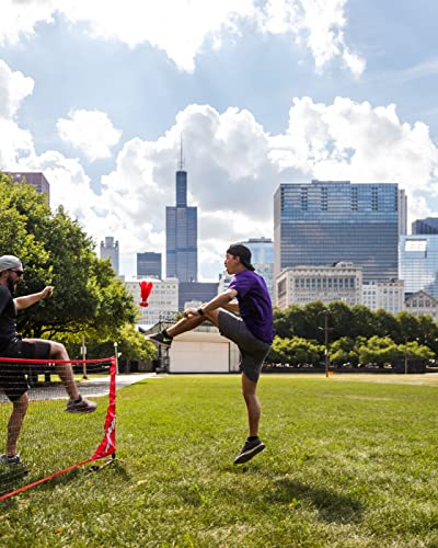 Kickit Sport-Pack | A Game Where Soccer Meets Badminton | Portable Easy Set-Up Net & Kickit Shuttlecock | Play Outdoors, Indoors Or Backyard, Beach Or Tailgate #TOP2