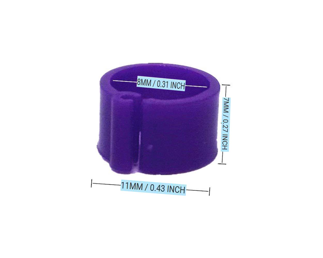 Pack Of 100 Pcs   ,Bird Rings Multicolor Colorfu Leg Bands For Pigeon Parrot Finch Canary Hatch Chicks Bantam Poultry Bayonet