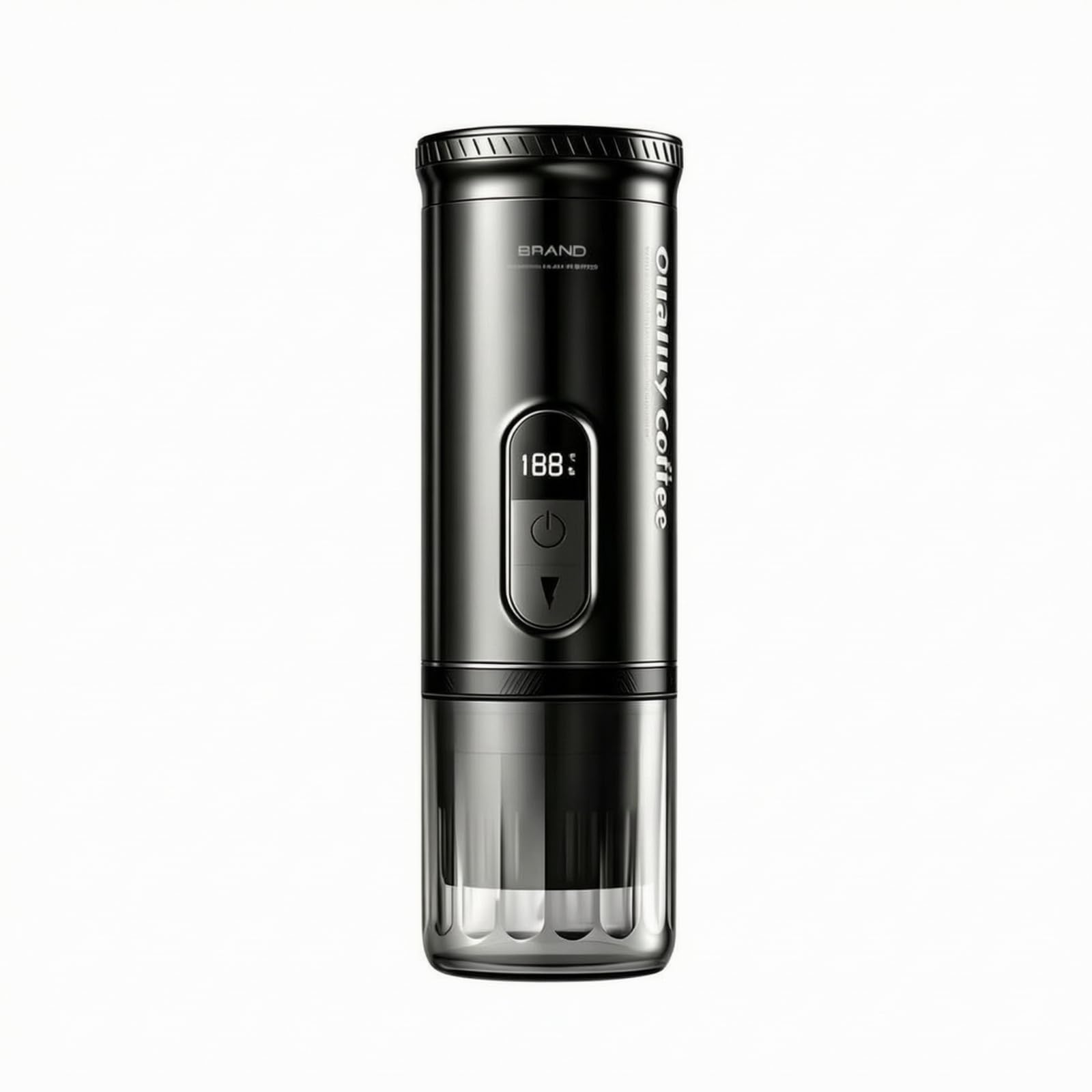 Qianly Máquina Café Portátil Compacta con Pantalla Digital Máquina Café Digital para Excursiones Al Libre