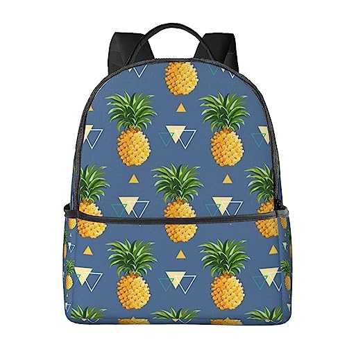 Sac à dos de voyage imprimé ananas doré BAFAFA avec compartiment ordinateur