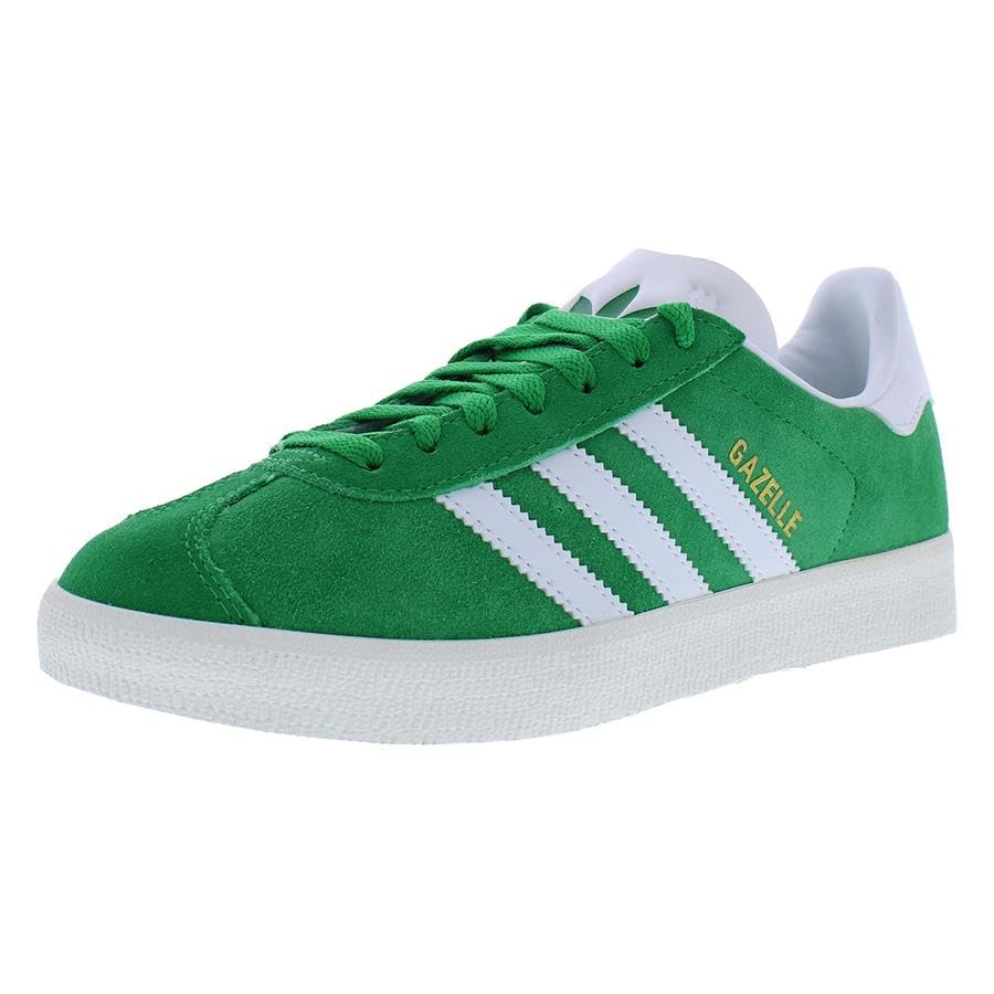 Image of adidas Gazelle Mens Shoes Size 5, Color: Green /Cloud White-Green